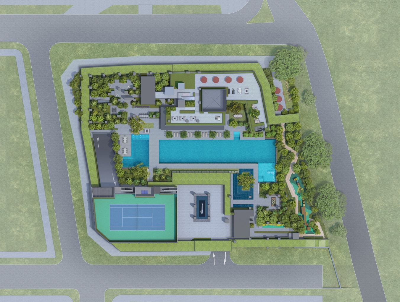 Site plan of Hudson Place Residences